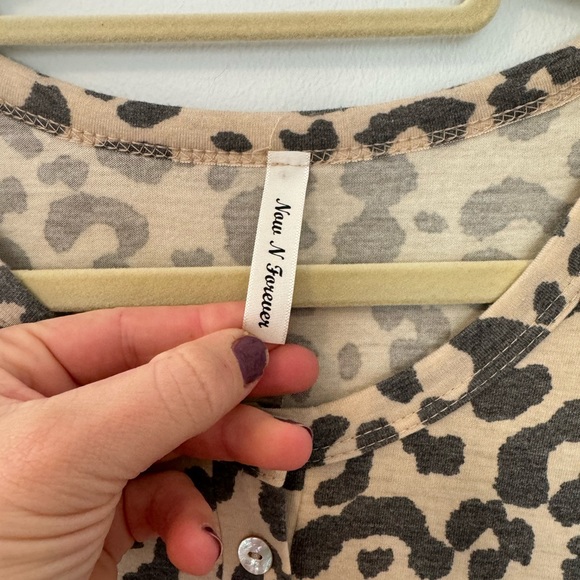 NWOT Pink Blush Maternity Brown Animal Print Sleeveless Maxi w/ Side Slits - S - Picture 8 of 9